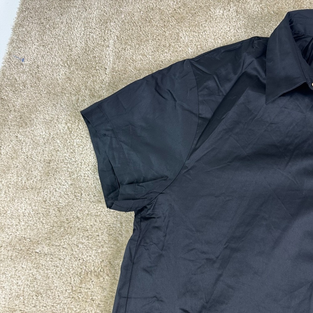 Tuckernuck Dress Womens XXL Black pockets collared snap 1/2 Button Front Midi - Picture 5 of 14